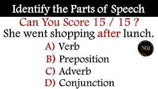 Parts of Speech Quiz | Grammar Quiz: Identify the Correct Part of Speech!
