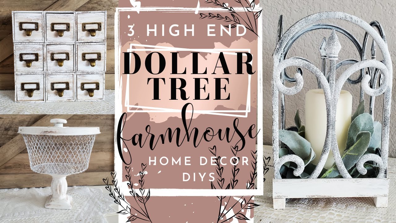 Dollar Tree Farmhouse Home Decor DIYs | Everyday Decor | High End ...