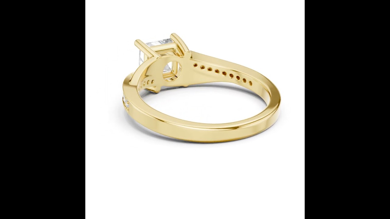 Princess Diamond S-Curve Bypass Shank Ring