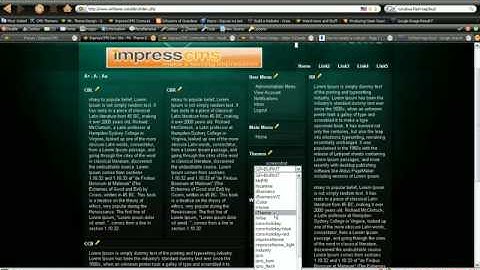 Understanding your ImpressCMS Theme Select Box