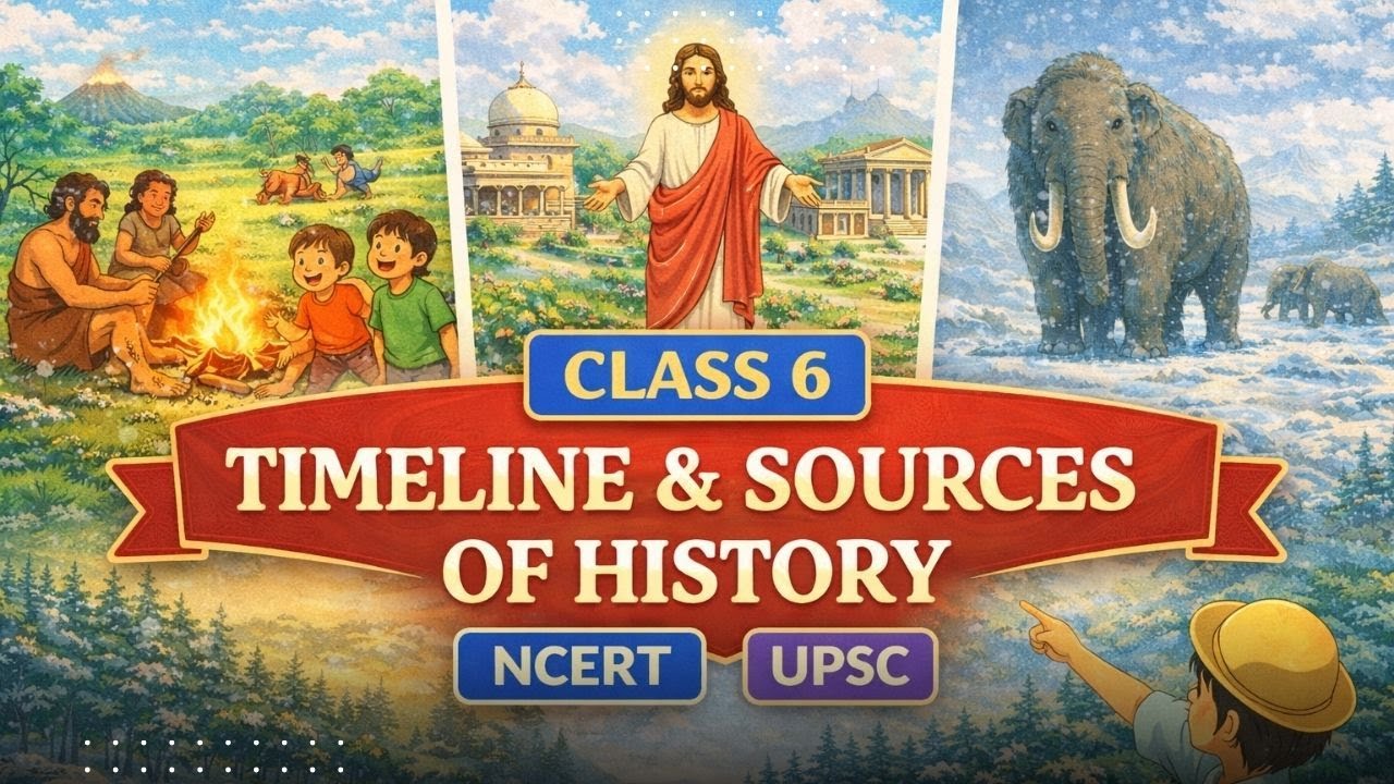 📜 Timeline & Sources of History | Class 6 NCERT | UPSC Foundation | Animated Explanation