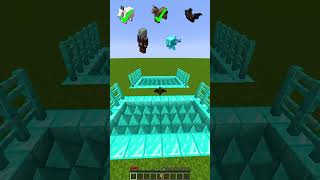 Minecraft Mobs vs Diamond Spikes 999IQ Can You Survive?! #minecraft #mc #minecraftshorts #brainrot