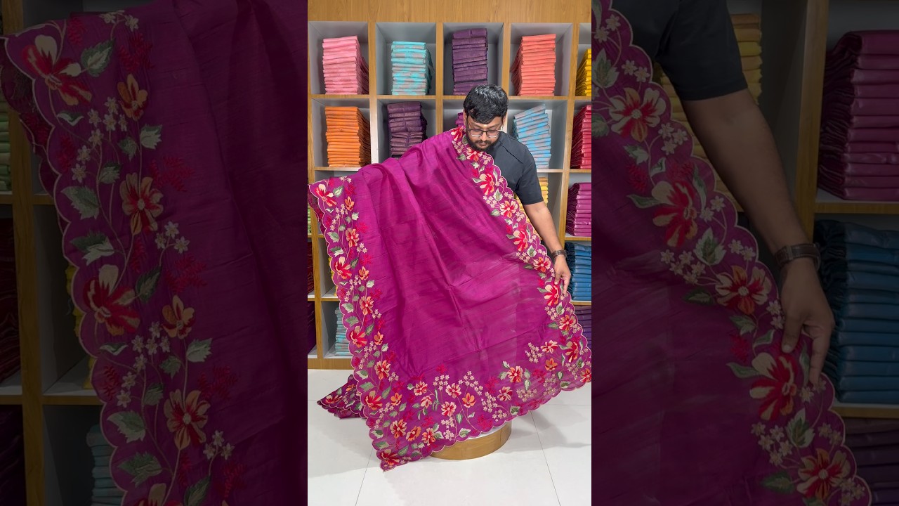 Elegant Matka Silk Embroidered Saree