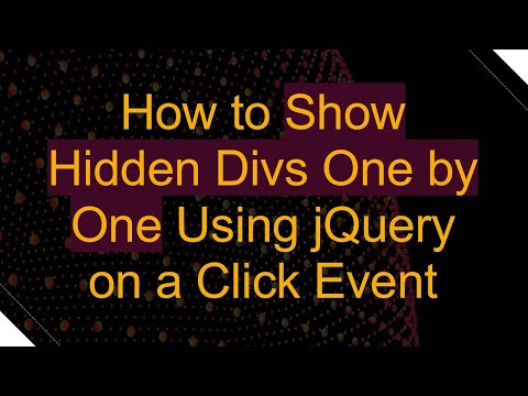 How to Show Hidden Divs One by One Using jQuery on a Click Event