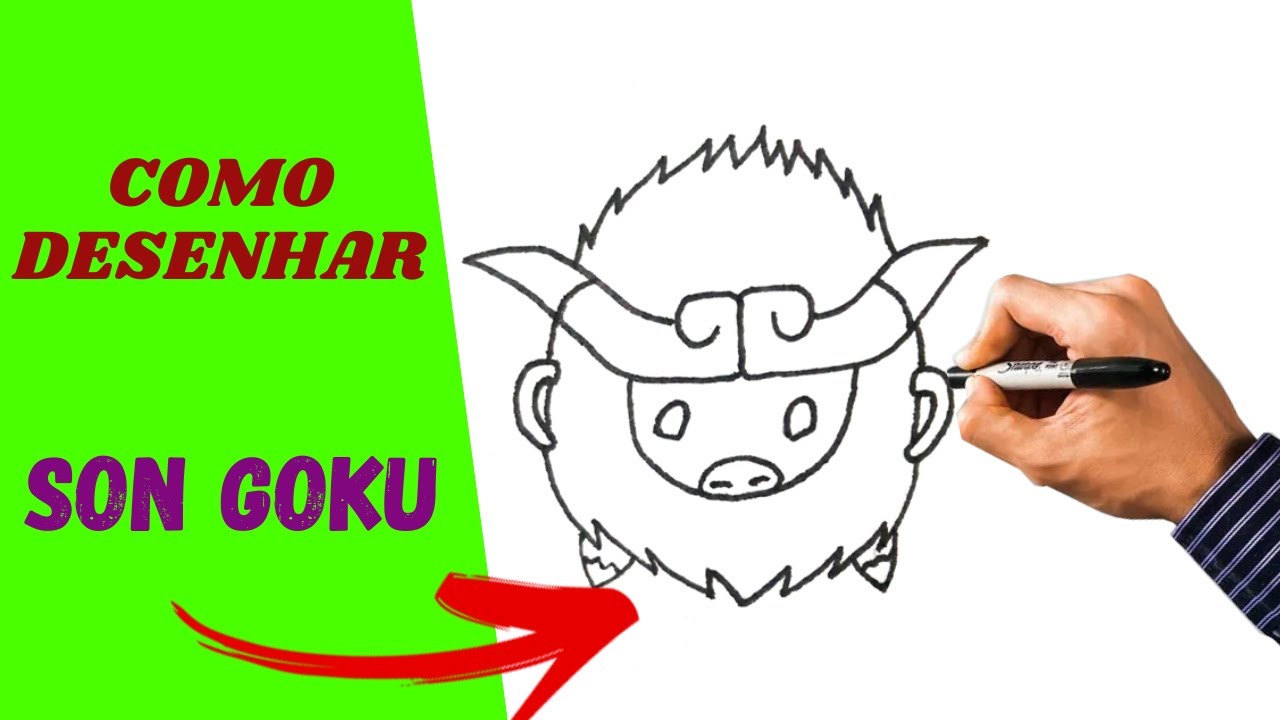 Como desenhar o Son Goku pequeno