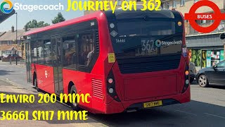 Journey on route 362 - Enviro200 MMC, 36661 (SN17 MME)
