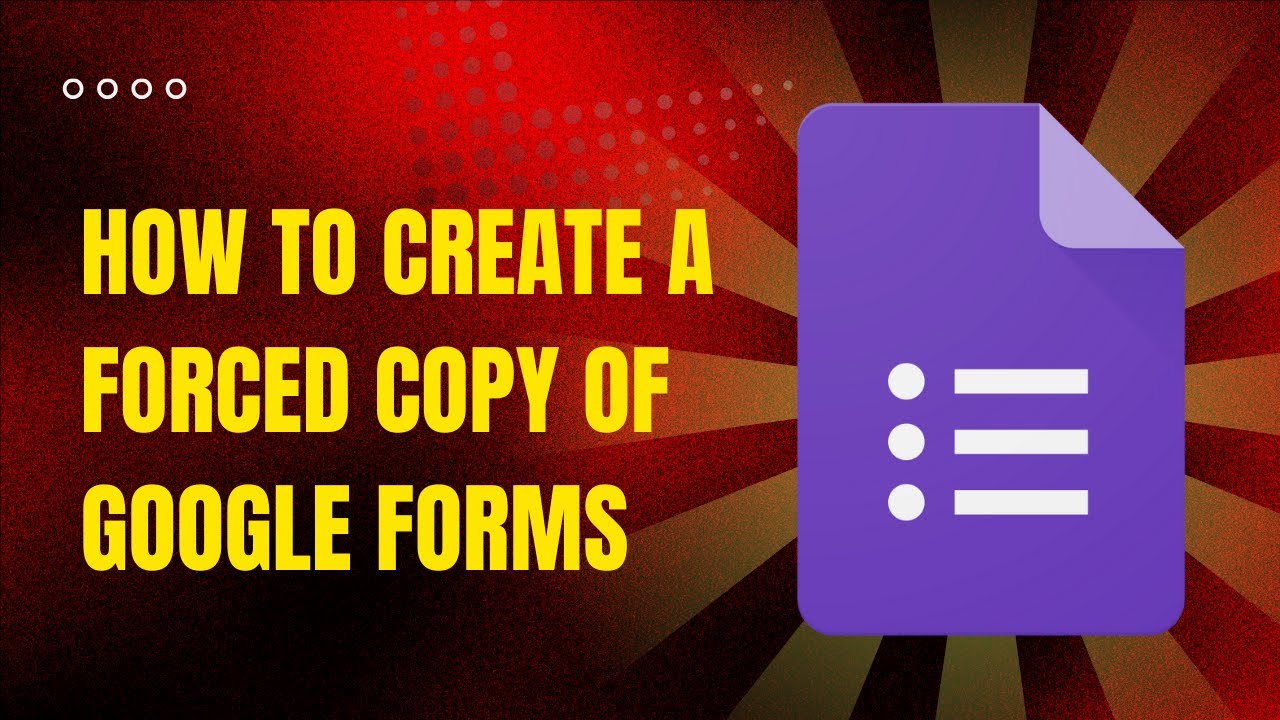 How to create a forced copy of Google forms - Easy! (Works 2026) - YouTube
