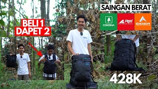 REVIEW CARRIER MIRIP OSPREY AETHER KARNA DAPAT BONUS DAYPACK |  GREENFOREST LIMOSA 55 10 LITER