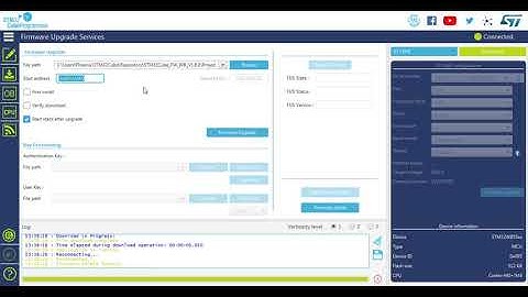 STM32CubeProgrammer - FUS image programming