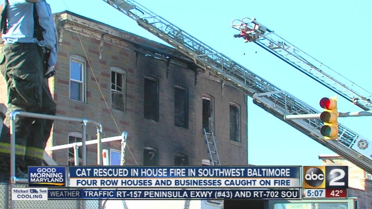 Crews respond to house fire in SW Baltimore YouTube