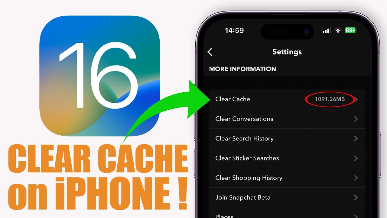 How To Clear iPhone CACHE iOS 16 ! YouTube