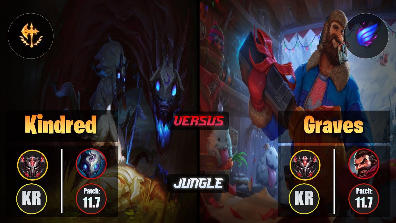 GrandMaster KINDRED [Conqueror] (Jungle) VS  GRAVES - Grandmaster KR Patch 11.7