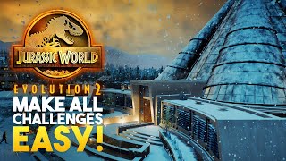 MAKE CHALLENGE MODE EASY! Awesome New Trick For Challenge Mode In Jurassic World Evolution 2