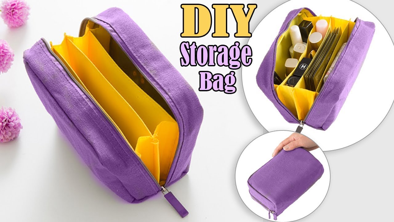 FANTASTIC DIY ZIPPER PURSE BAG // Cosmetics Travel Bag Tutorial in 20 Min