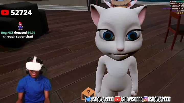 Speed Meets talking Angela on Vr Chat