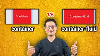 container vs container-fluid in Bootstrap with Adobe Dreamweaver