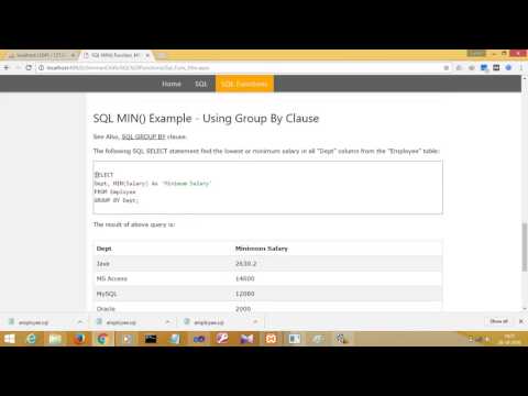SQL MIN() Function