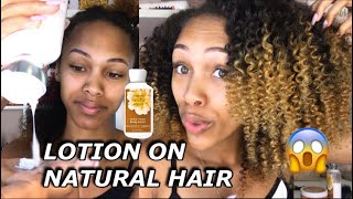 I Used BODY LOTION To Style My Natural Hair!