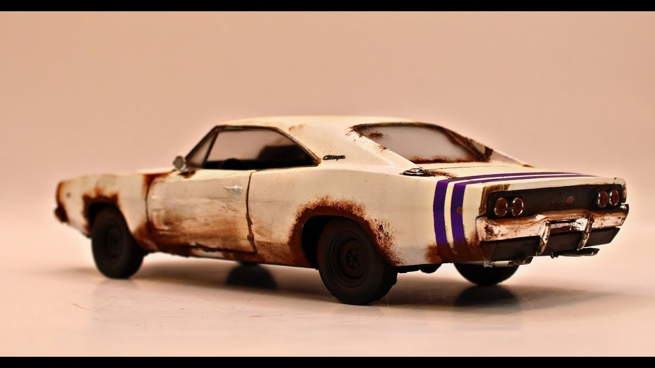 1/25 Revell '68 Charger 'Barn-find' build - Timelapse - YouTube