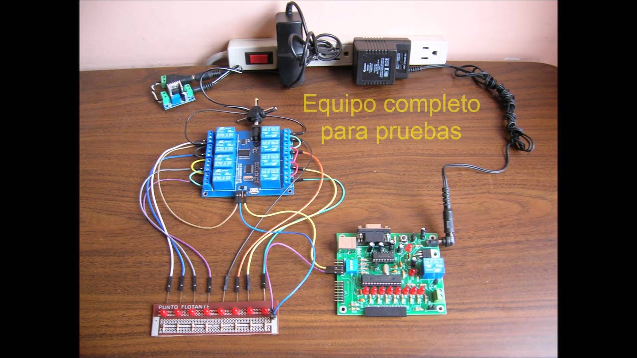 Control de módulo ICSE014A de 8 relevadores por puerto serial asíncrono