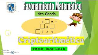 R M  4° SB   Criptoaritmética   Sesión 7