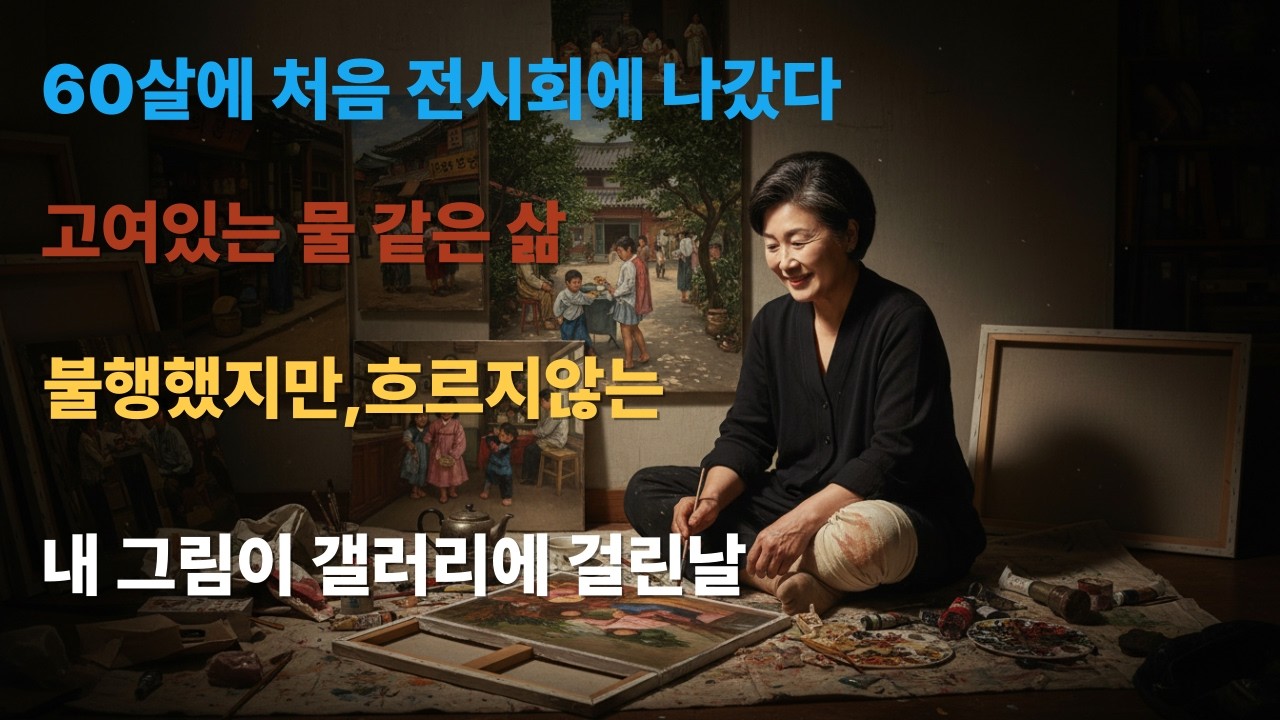 60살에 처음 전시회에 나갔다 — 내 그림이 갤러리에 걸린 날