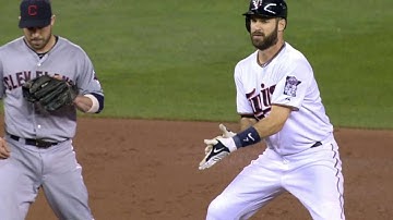 CLE@MIN: Mauer drives RBI double, adding to the lead