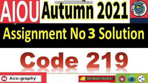 AIOU Code 219 Solved Assignment No.3 Autumn 2021 | General Home Economics |Level: Matric | ⏩Download