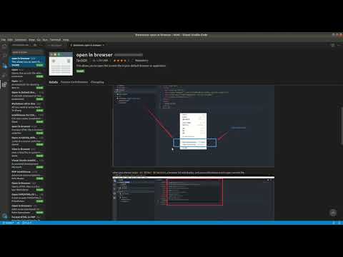 How to add open in browser extention to Visual Studio Code
