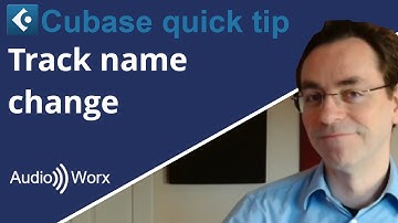 Cubase quick tip - Track name change