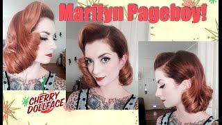 Short Vintage Hair Tutorial: Marilyn Monroe Inspired Page Boy! by CHERRY DOLLFACE