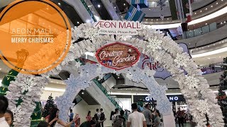 [4K]2018 Decoration for Merry Chrismas interior in Aeon Mall Phnsom Penh