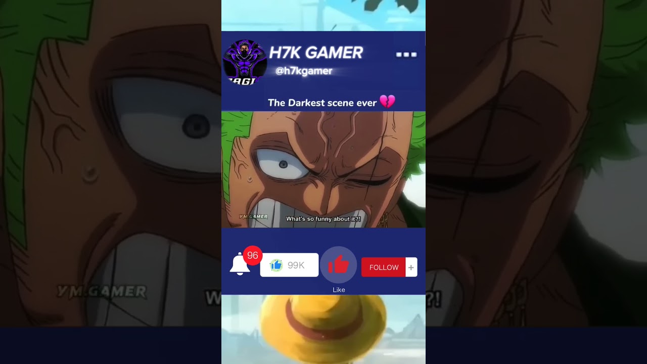 Zoro's reaction to Yasuie death 