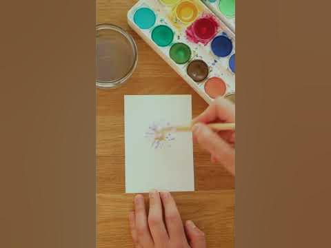 PUSTEBLUME malen für Anfänger und Kinder I Maltechnik mit Wasserfarben ...