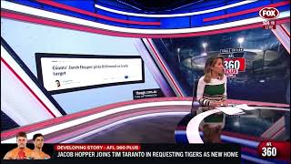 Famous Jacob hopper and Tim Taranto to join Richmond in 2023 afl 360 plus Profile