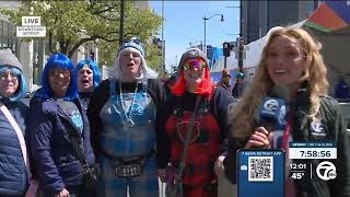 Fans descend on Downtown Detroit for the NFL Draft