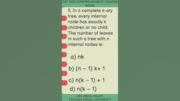 KTU CST 308 Comprehensive Course Work (2019 Scheme)Previous Year Question Paper of Exam June 2023.
