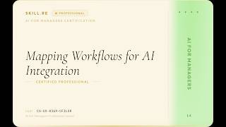 AI for Managers: Mapping Workflows for AI Integration