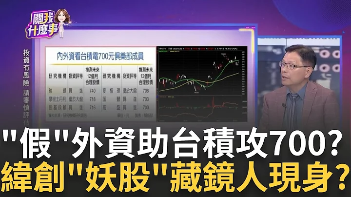 法说前外资认错? 台积电目标价加入"700俱乐部" 第三季获利依旧前段班?!外资转念"台积电攻700"｜陈斐娟 主持｜20230711| 关我什么事 feat.蔡明彰 - 天天要闻