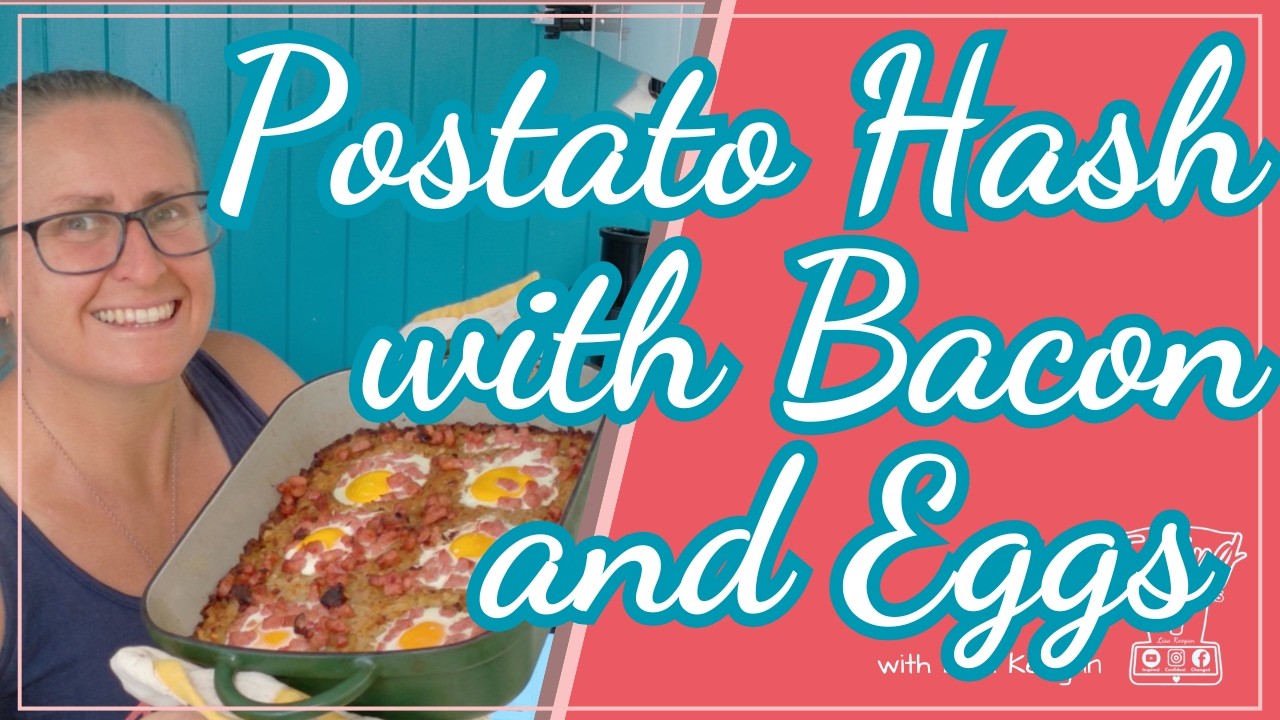 Making a new recipe Potato hash with bacon and eggs