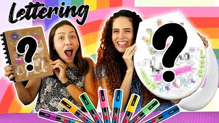 DESAFIO LETTERING: pintando objetos bem loucos! ft. Karol Stefanini | Paula Stephania