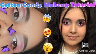 Cotton candy inspired makeup tutorial 💗💜💙