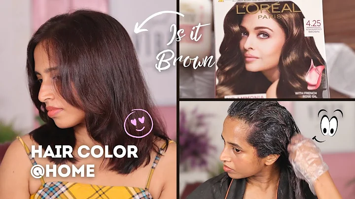 L'oreal excellence creme hair color : 4.25 Aishwarya's brown : Hair color @home