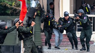 Cảnh sát cơ động Việt Nam trình diễn tấn công khách sạn giải cứu con tin như phim hành động