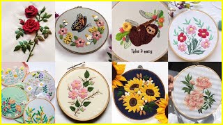 50+ Hand embroidery designs / motif embroidery designs for dresses / embroidery for beginners screenshot 1
