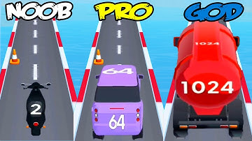 NOOB vs PRO vs HACKER in 2048 Race