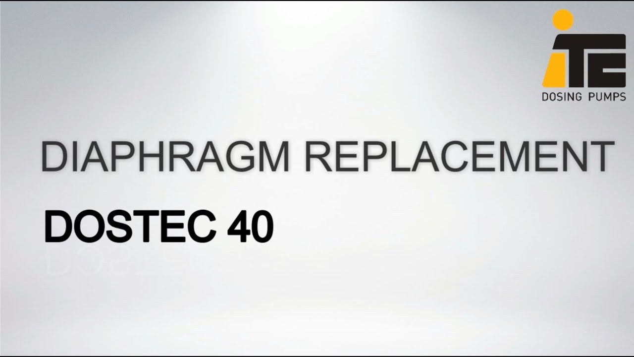 Dostec diaphragm dosing pump- Diaphragm replecement - YouTube