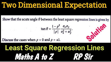Show that the acute angle @ between the least square regression lines is given by tan@=