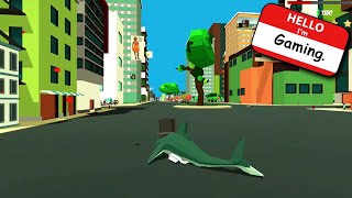 A shark in a top hat destroys a city. (Shark Simulator) screenshot 5