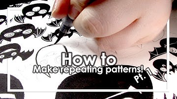How to make repeating patterns by hand-inktober 2019 tutorial part 1